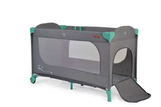 Cangaroo Skyglow 2 Mint ორ დონიანი საწოლ-მანეჟი, 6 image