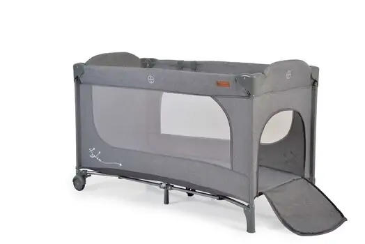 Cangaroo Skyglow 2 Grey ორ დონიანი საწოლ-მანეჟი, 5 image