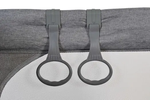 Cangaroo Skyglow 2 Grey ორ დონიანი საწოლ-მანეჟი, 10 image