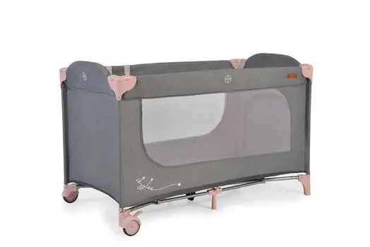Cangaroo Skyglow 2 Pink ორ დონიანი საწოლ-მანეჟი, 7 image