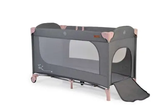 Cangaroo Skyglow 2 Pink ორ დონიანი საწოლ-მანეჟი, 6 image