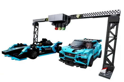 LEGO Speed Champions 76898 Formula E Panasonic Jaguar Racing GEN2 car & Jaguar I-PACE, 5 image