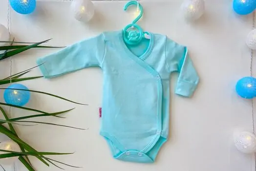 Newborn Baby Bodysuit ATES BABY ჩვილის ბოდე 3193 blue