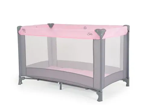Cangaroo Folding cot Solo Pink საბავშვო ერთ დონიანი საწოლ-მანეჟი, 3 image