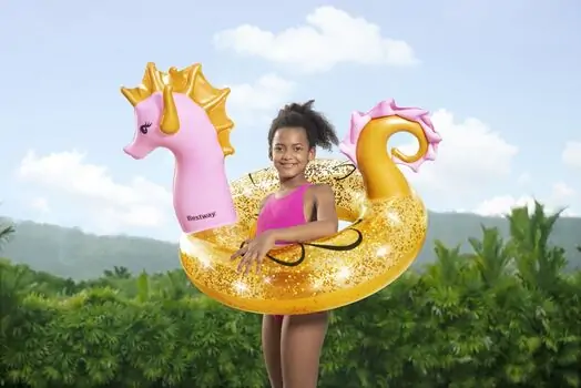 Bestway 36305 Glitter Seahorse Swim Ring გასაბერი ზღვის ცხენი, 3 image