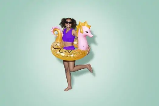Bestway 36305 Glitter Seahorse Swim Ring გასაბერი ზღვის ცხენი, 4 image