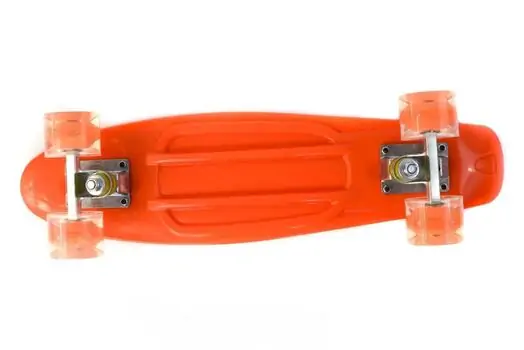 Penny Board Orange With LED Wheels პენიბორდი, 4 image