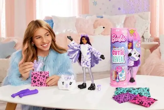 Barbie Cutie Reveal Snowflake Sparkle Doll HJL62 - ბარბის თოჯინა, 2 image