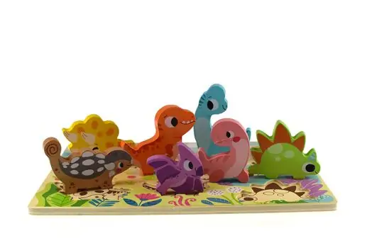 Tooky Toy TH632 Chunky puzzle Dinosaur - განსავითარებელი სათამაშო, 3 image