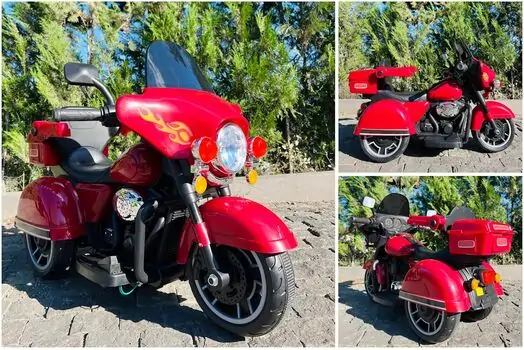 Police Electric Moto Red - ელექტრო მოტოციკლი