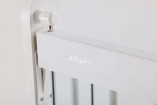 Baby When White Color Wheeled Bedside Cradle ახალშობილის საწოლი, 8 image