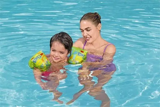 Bestway 32182 Swim Safe Aquastar Fabric Armbands S/M - გასაბერი სამკლაურები, 2 image
