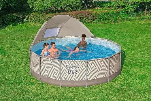 Bestway 561FY Steel Pro Max Canopy Round Pool Set With Filter And Ladder - კარკასული აუზი კარტრიჯული ფილტრით და კიბით, 10 image