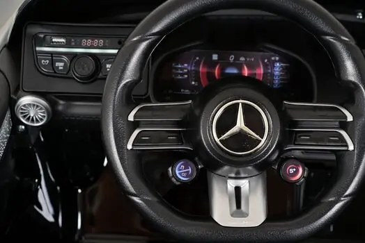 Moni Bo Car Mercedes DK-SL63 Black - ელექტრო მანქანა კაუჩუკის საბურავებით და ტყავის სავარძლით, 11 image