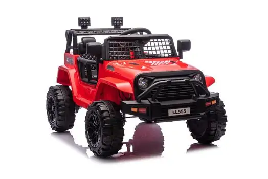 Jeep Wrangler Sport Car Red - ელექტრო მანქანა კაუჩუკის საბურავებით, 5 image