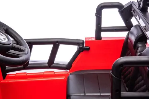 Jeep Wrangler Sport Car Red - ელექტრო მანქანა კაუჩუკის საბურავებით, 8 image
