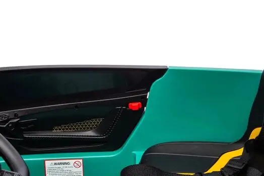 Lamborghini Car Painting Green - ელექტრო მანქანა კაუჩუკის საბურავებით და ტყავის სავარძლით, 7 image