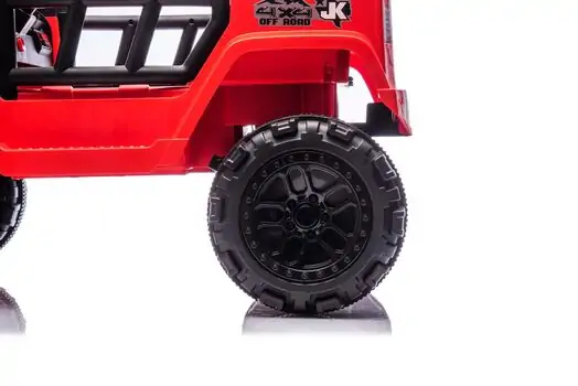 Jeep Wrangler Sport Car Red - ელექტრო მანქანა კაუჩუკის საბურავებით, 9 image
