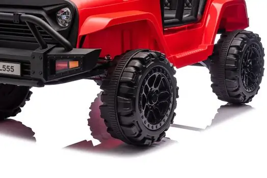Jeep Wrangler Sport Car Red - ელექტრო მანქანა კაუჩუკის საბურავებით, 6 image