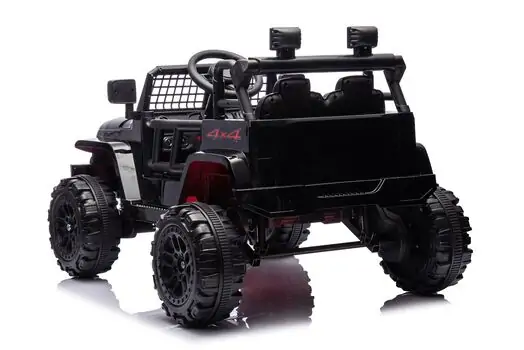 Jeep Wrangler Sport Car Black - ელექტრო მანქანა კაუჩუკის საბურავებით, 4 image