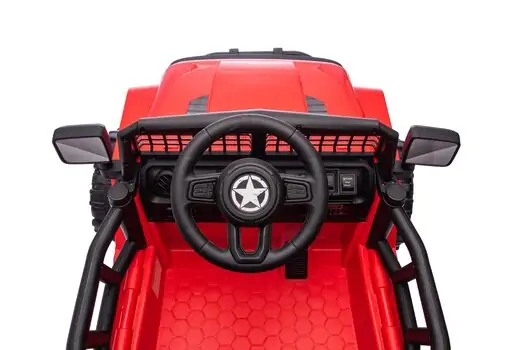 Jeep Wrangler Sport Car Red - ელექტრო მანქანა კაუჩუკის საბურავებით, 13 image