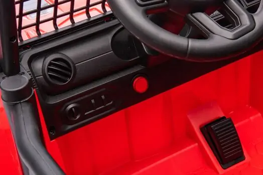 Jeep Wrangler Sport Car Red - ელექტრო მანქანა კაუჩუკის საბურავებით, 12 image
