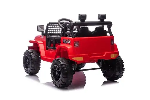 Jeep Wrangler Sport Car Red - ელექტრო მანქანა კაუჩუკის საბურავებით, 3 image