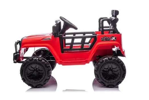 Jeep Wrangler Sport Car Red - ელექტრო მანქანა კაუჩუკის საბურავებით, 2 image