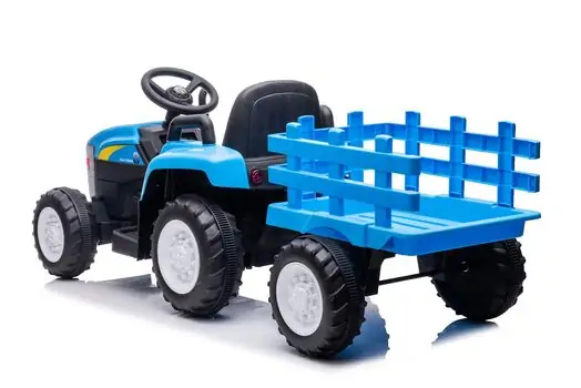 Blue Tractor With Trolley - საბავშვო ტრაქტორი, 4 image