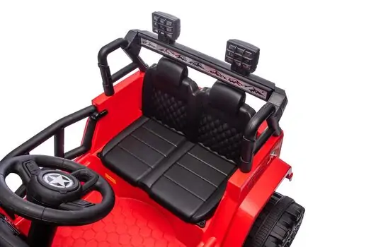 Jeep Wrangler Sport Car Red - ელექტრო მანქანა კაუჩუკის საბურავებით, 7 image