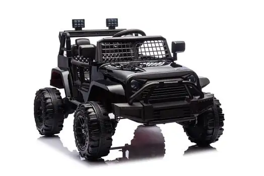 Jeep Wrangler Sport Car Black - ელექტრო მანქანა კაუჩუკის საბურავებით, 6 image