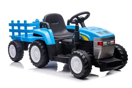 Blue Tractor With Trolley - საბავშვო ტრაქტორი, 7 image