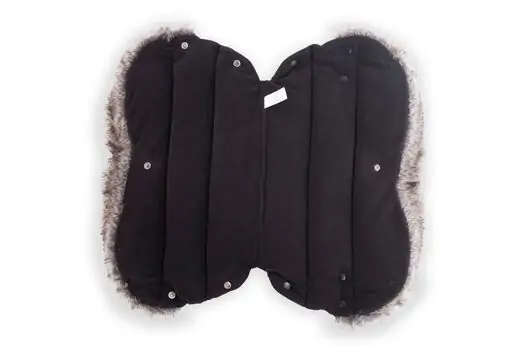 KikkaBoo-ს ხელთათმანი ეტლისთვის Handmuff Luxury Melange Black, 4 image