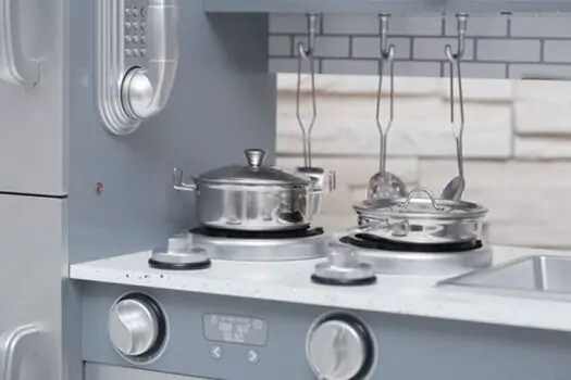 Toy Wooden Kitchen For Real Chef TX1319 Grey ხის სათამაშო სამზარეულო, 9 image