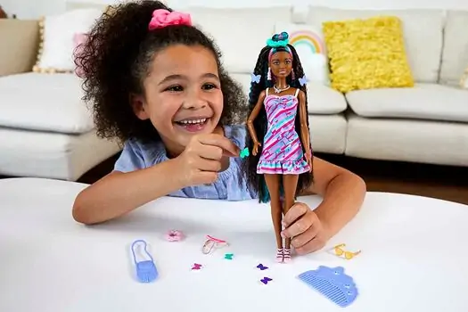 Barbie Totally Hair Butterfly MTL-HCM91 ბარბის თოჯინა აქსესუარებით, 2 image