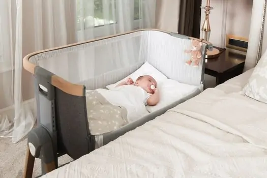 KikkaBoo Nanna Mint Wood ახალშობილის საწოლი, 11 image