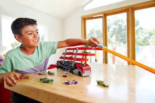 Hot Wheels Hw Mega Hauler Truck CKC09 - მანქანების გადამყვანი მეგა ტრეილერი, 4 image