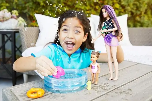 BARBIE BABYSITTER POOL AND TODDLER GRP39 ბარბის თოჯინა აქსესუარებით, 3 image