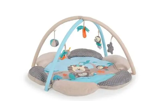 Cangaroo Play Mat Flower blue - განსავითარებელი ხალიჩა