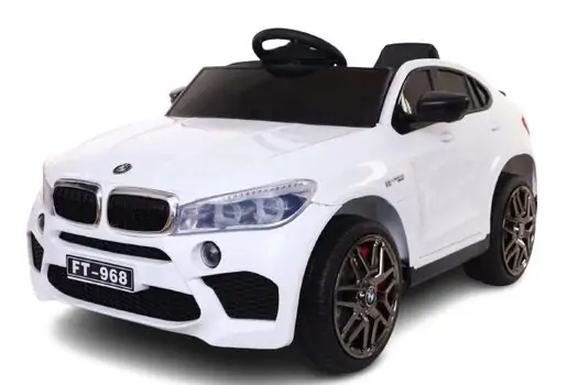 BMW Electric Car White - ელექტრო მანქანა კაუჩუკის საბურავით