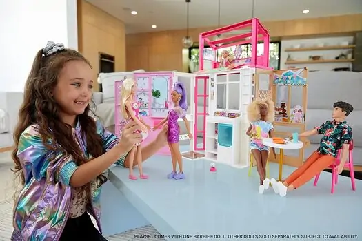 Barbie Dollhouse Playset Doll & House with  - ბარბის სათამაშო სახლი, 7 image