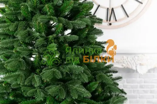 Canadian Christmas Tree Green PVC + PE 250 CM ნაძვის ხე შერეული სილიკონის წიწვებით, 4 image