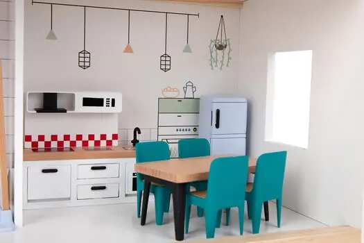 Tooky Toy Doll House TH919 - ხის სათამაშო სახლი, 4 image