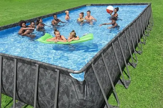Bestway 561KJ Rectangular Pool Set With Filter And Ladder - კარკასული აუზი ქვიშის ფილტრით და კიბით, 11 image