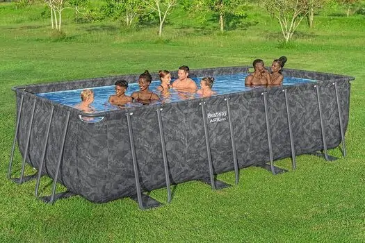 Bestway 561KA Rectangular Pool Set With Filter And Ladder - კარკასული აუზი ქვიშის ფილტრით და კიბით, 2 image