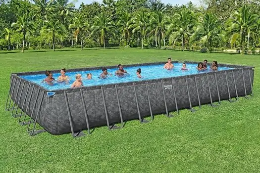 Bestway 561KJ Rectangular Pool Set With Filter And Ladder - კარკასული აუზი ქვიშის ფილტრით და კიბით, 2 image