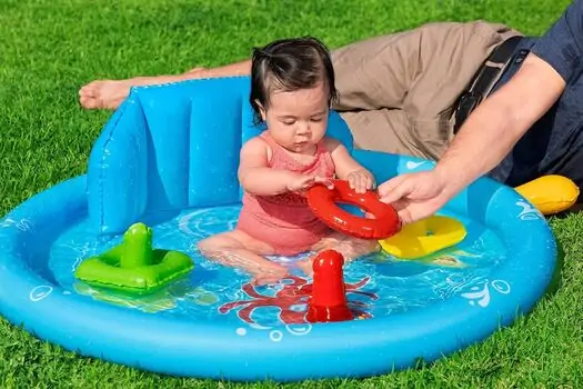 Bestway 52568 Lil' SeaShapes Shaded Baby Pool - გასაბერი აუზი, 15 image
