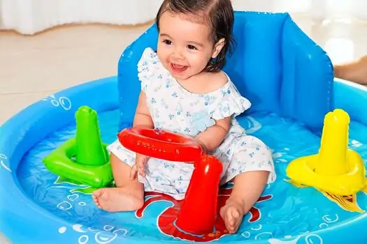 Bestway 52568 Lil' SeaShapes Shaded Baby Pool - გასაბერი აუზი, 17 image
