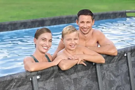 Bestway 561KA Rectangular Pool Set With Filter And Ladder - კარკასული აუზი ქვიშის ფილტრით და კიბით, 13 image
