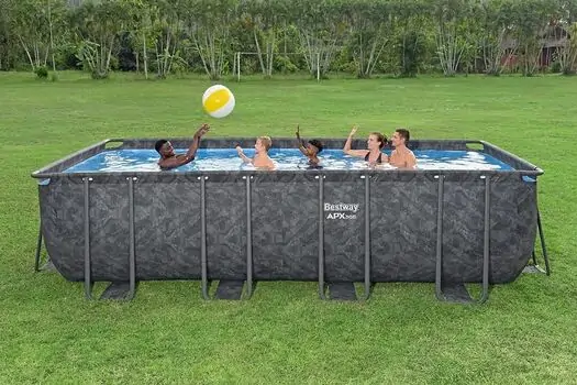 Bestway 561KA Rectangular Pool Set With Filter And Ladder - კარკასული აუზი ქვიშის ფილტრით და კიბით, 10 image